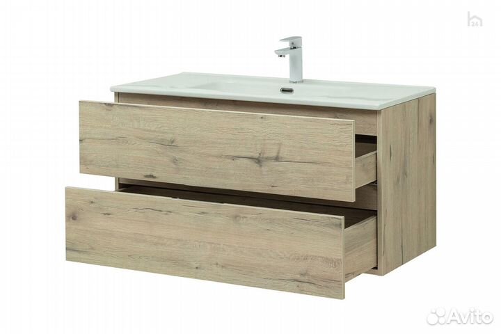 Тумба под раковину для ванной 100 (2 ящика) Алвита