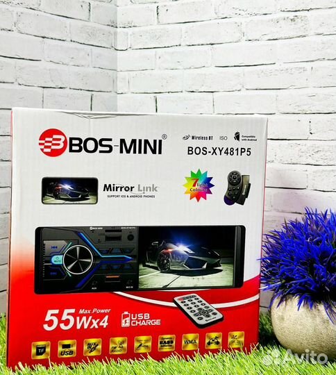 Магнитола Bos- mini 1 din с экраном BOS-XY481P5