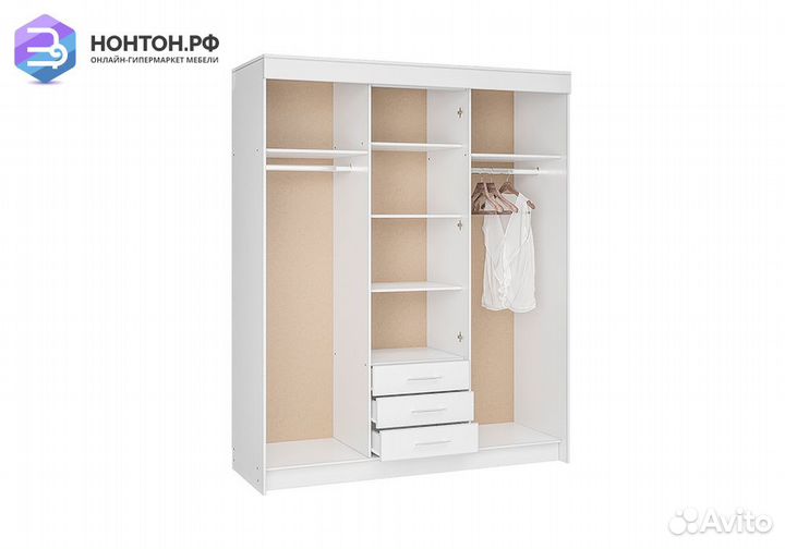 Шкаф-купе Фортуна белый