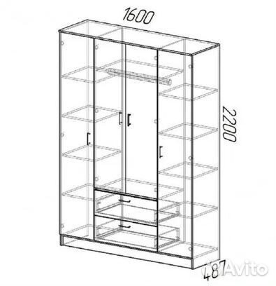 Шкаф распашной белый, дуб сонома/белый 160 см