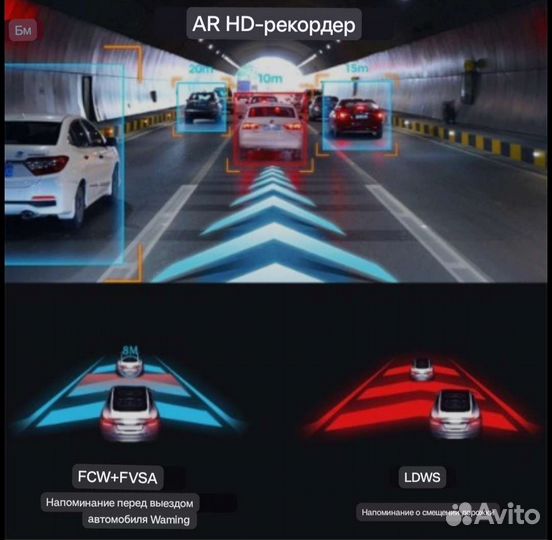 Видеорегистратор adas full hd android auto usb