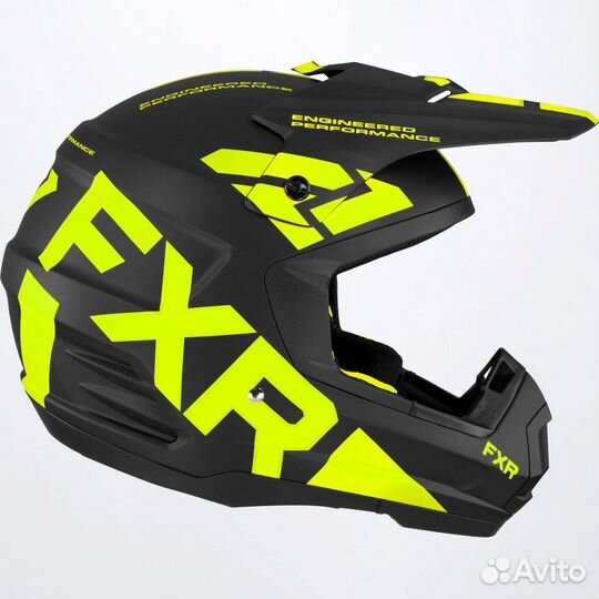 Шлем FXR Torque Team Black/Hi Vis Quick-Release 22