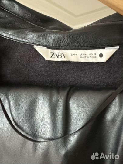 Кожаная рубашка zara