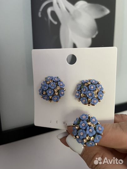 Серьги и кольцо набор