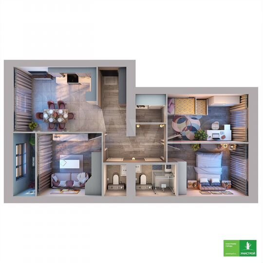 3-к. квартира, 77,4 м², 8/11 эт.