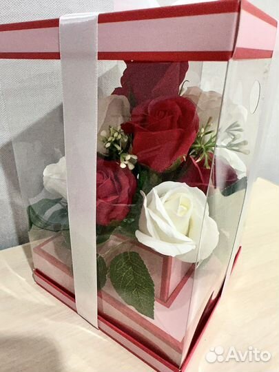 Подарок на 14 февраля, букет мыльных роз
