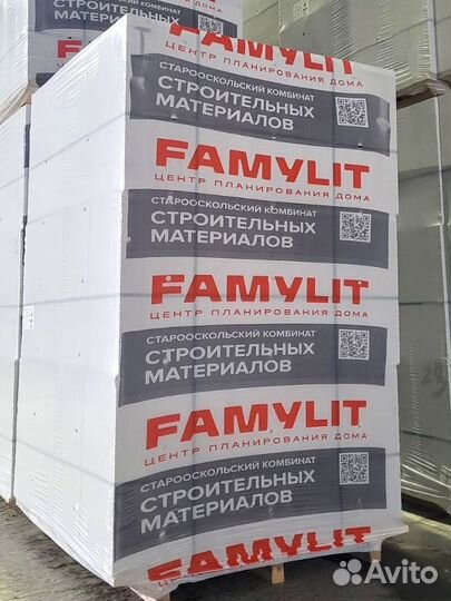 Газобетон famylit D 500 B 2,5 600*288*200