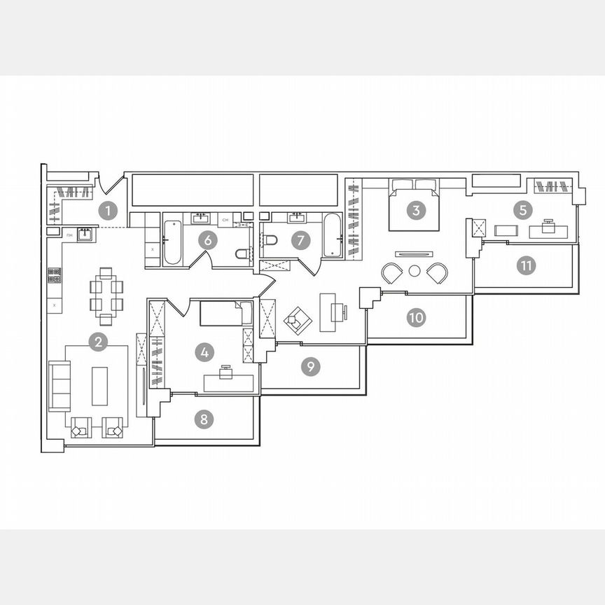 4-к. апартаменты, 143,4 м², 18/19 эт.