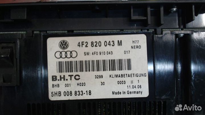 Переключатель отопителя Audi A6 (C6) Allroad, 2006