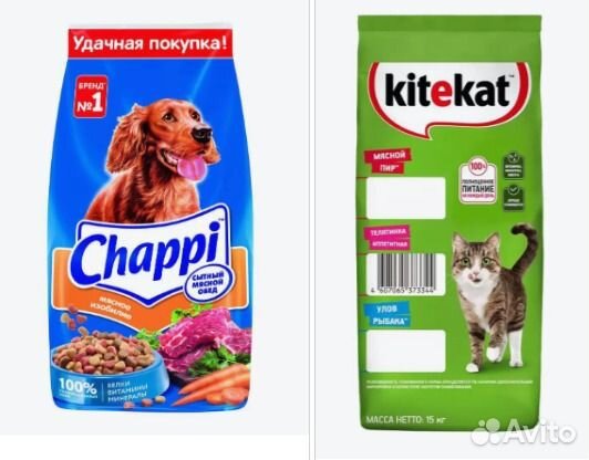 Chappi и Kitekat 15 кг