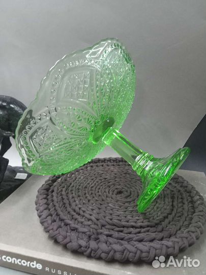 Ваза фруктовница цветное стекло