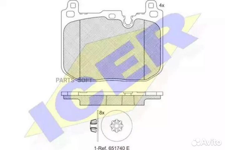 Колодки торм.пер. 182247