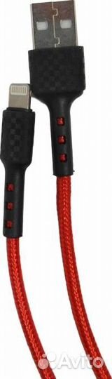 USB Кабель для Apple/iPhone Carbon, TPU, 2,4A, Кра