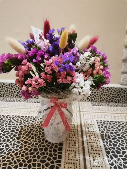 Букет воспитателю, учителю, букет из сухоцветов