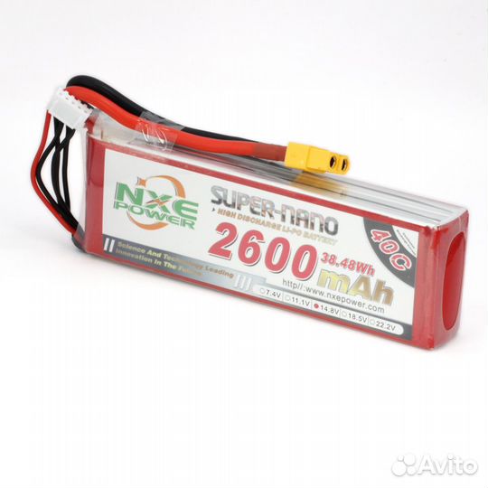 Аккумулятор LiPo 4S 2600mAh 40C (NXE) 14.8В