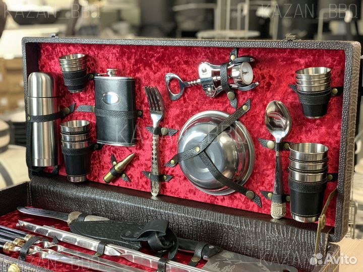 Шампуры подарочные с литьем в кейсе