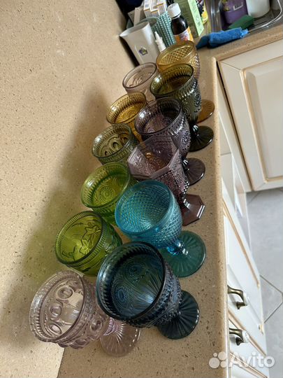 Стаканы цветное стекло