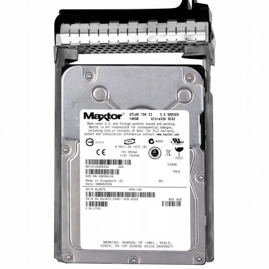 [UJ672] Жесткий Диск Dell 146gb U320scsi 3.5" Hdd Uj672