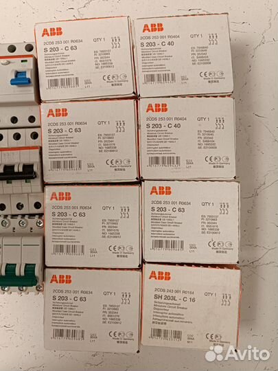 Автоматы abb c16, c 25,c40, c50,c63, legrand, iek