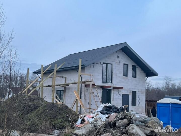 Дом под ключ, фундамент, газобетон, каркас, крыша