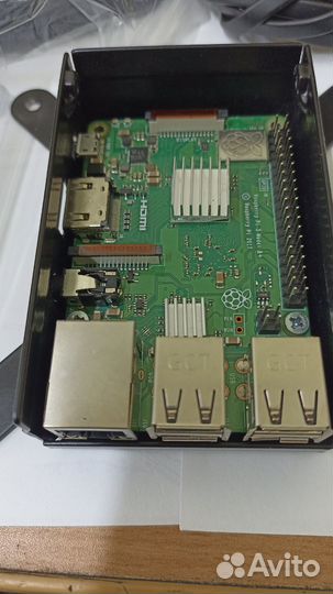 Raspberry pi 3b+ с корпусом, бп, hdmi кабелем, пра