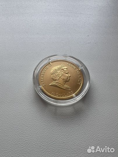 Золотая монета Острова Кука,Меркурий’’