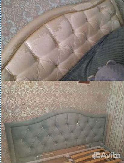 Перетяжка, изготовление изголовье для кровати