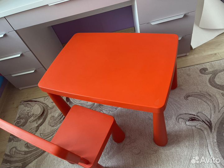 Детский столик и стульчик IKEA