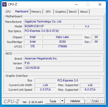 Материнская плата LGA1151 DDR4 Gigabyte GA-B250M-D