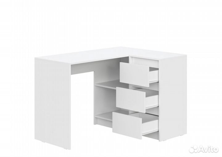 Стол письменный белый с ящиками Айден стп06-900