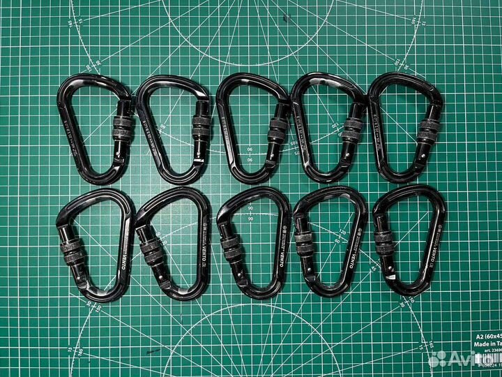 Карабины Венто с муфтой большие дюраль