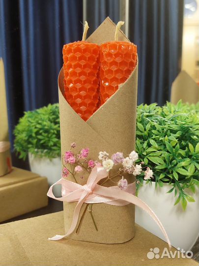 Свечи из вощины, подарочный набор