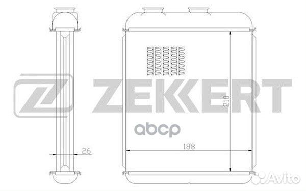 Радиатор отоп. Opel Astra G 98- Astra H 04- mk