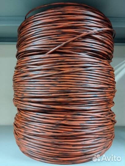 Ротанг оранжевый с чёрным полутрубка 6мм Гатчина