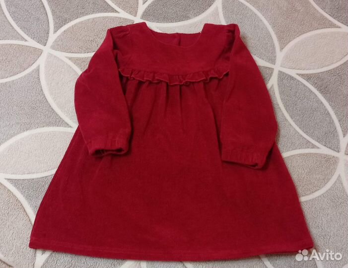 Вельветовое платье на девочку 92-98