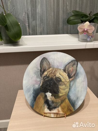 Картина маслом на холсте. Холст круглый