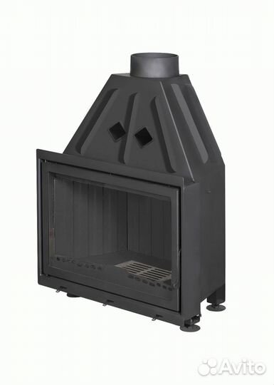 Камин Экокамин Альфа 800 B черный шамот