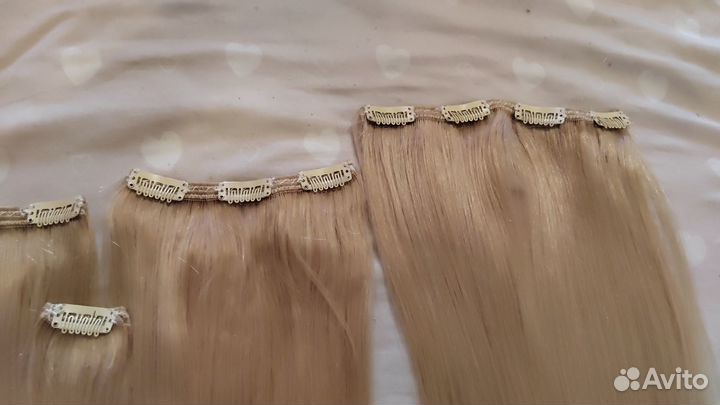 Волосы натуральные на заколках