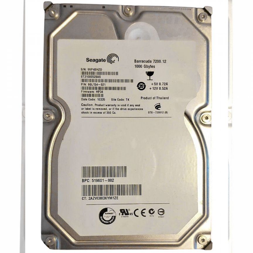 [519601-002] Жесткий Диск Hp 1tb Sata3 3,5" Hdd 519601-002