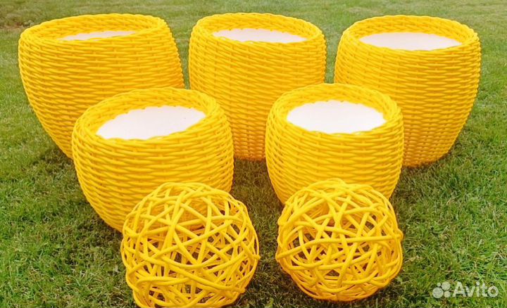 Кашпо из полиротанга