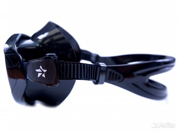 Маска Sargan Неман черный силикон прозрачные линзы