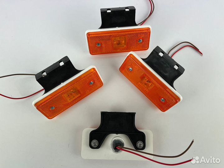 Фонари боковые желтые 12/24в к-т 8шт