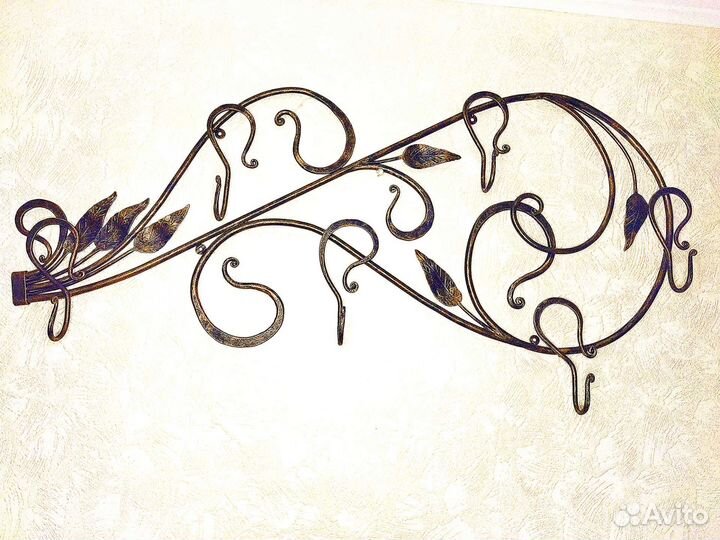 Вешалка настенная кованая