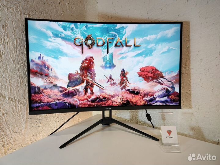 Игровой изогнутый монитор 165Гц, 24 дюйма,динамики