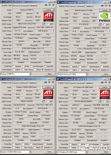 Видеокарты AGP & PCI-E