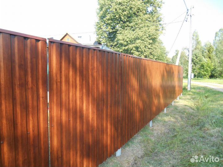 Заборы из профнастила и штакетника