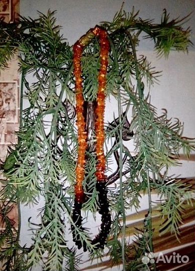 Янтарные бусы натуральные