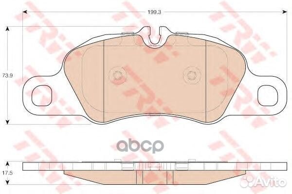 Колодки тормозные дисковые перед GDB1990 TRW