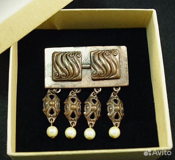 Винтажная брошь Прибалтика 80х