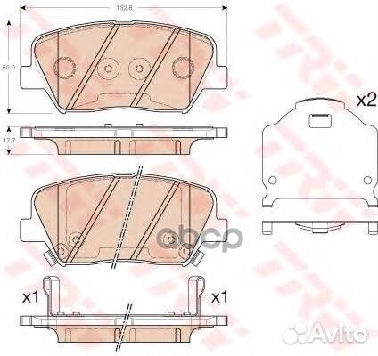 Колодки тормозные дисковые перед GDB3549 TRW